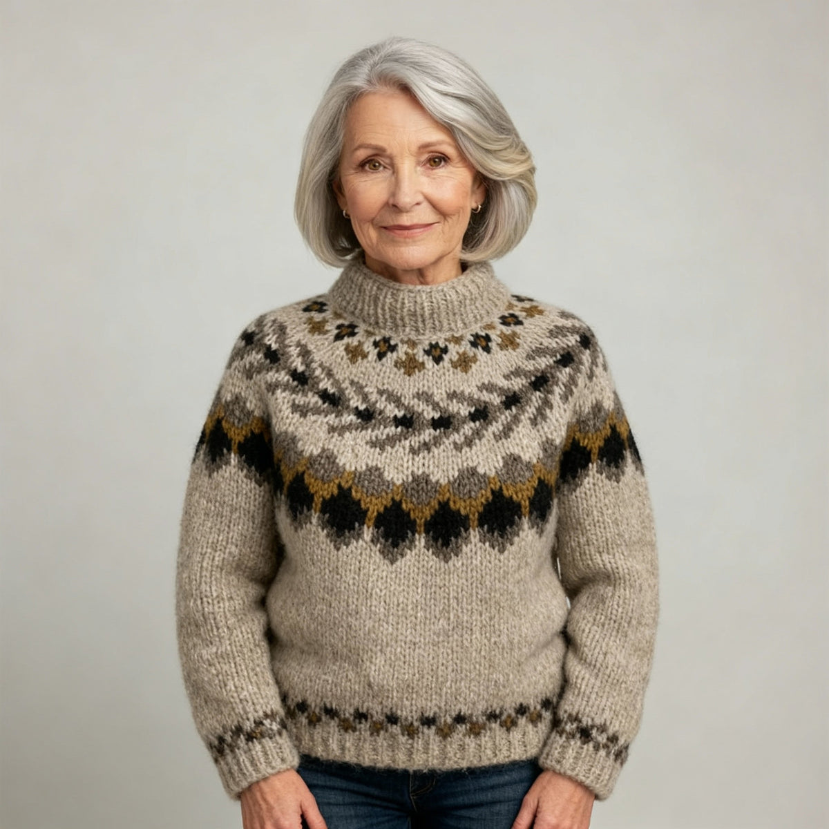 Classic Icelandic Wool Knit Sweater