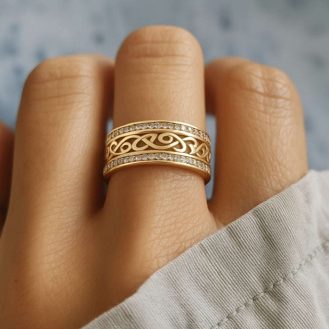 Ella | Bright Hollow Gold Ring