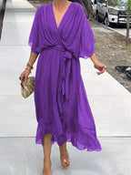 Lucienne | Elegant V-neck dress
