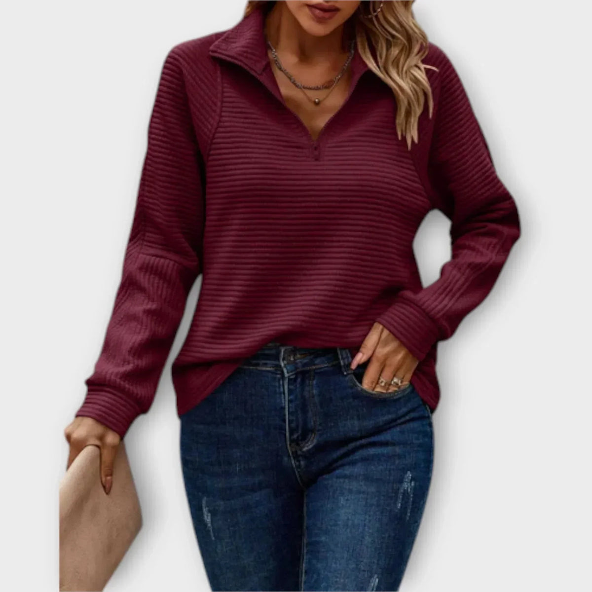 Teresa | Comfortable Half-Zip Sweater