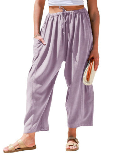 Elara Wide-Leg Cotton Linen Pants