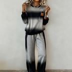 Women's Casual Gradient Top and Pants Set