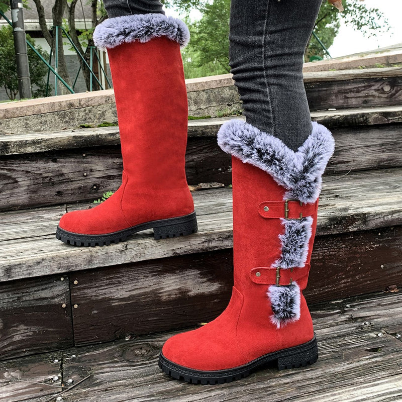 Ladies' Thick Plush Mid-Calf Snow Boots