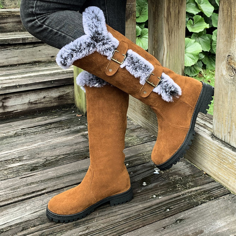 Ladies' Thick Plush Mid-Calf Snow Boots